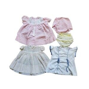 5x VTG Baby Toddler Girl DRESS Shorts LOT Toddle Time JCPenney Union Made FLAWS